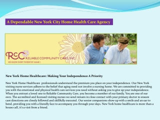 Reliable Community Care
