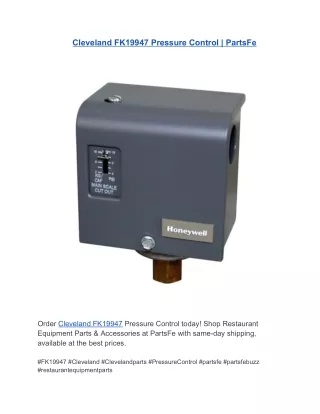 Cleveland FK19947 Pressure Control  PartsFe