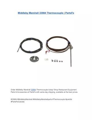 Middleby Marshall 33984 Thermocouple | PartsFe