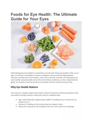 Foods for Eye Health_ The Ultimate Guide for Your Eyes