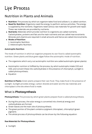 class 10 biology complete notes