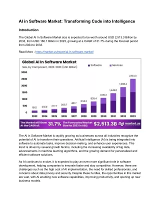 AI in Software Market: AI as the New Software Engineer