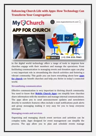 apps for church