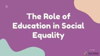 The Role of Education in Social Equality