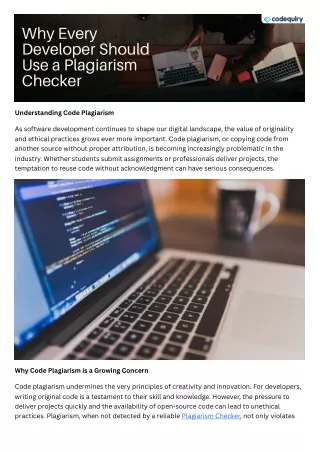 How a Plagiarism Checker Ensures Code Integrity