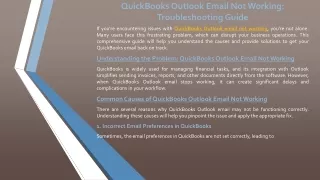 Fix QuickBooks Outlook Email Not Working