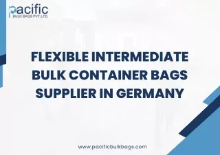 FLEXIBLE INTERMEDIATE BULK CONTAINER BAGS SUPPLIER IN GERMANY