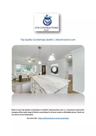 Top Quality Countertops Seattle | Jvbcontractors.com