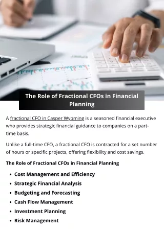 The Role of Fractional CFOs in Financial Planning