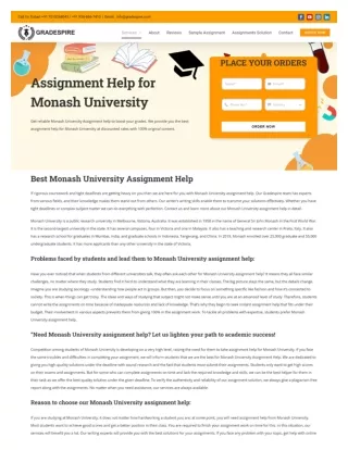 Monash University Assignment Help | Expert Assistance for Success