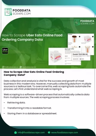 How to Scrape Uber Eats Online Food Ordering Company Data?