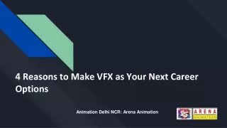 4 Reasons to Make VFX as Your Next Career Options