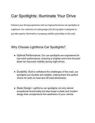 Car Spotlights