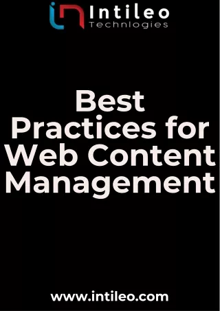 Best Practices for Web Content Management