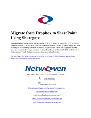 Migrate from Dropbox to SharePoint Using Sharegate