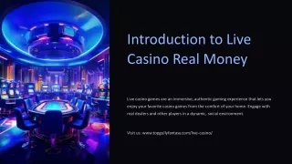 Introduction to Live Casino Real Money