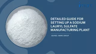 Sodium Lauryl Sulfate Manufacturing Plant Project Report: PDF