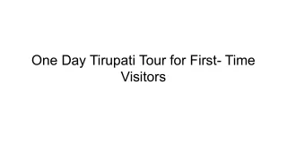 Chennai To Tirupati Car Packages
