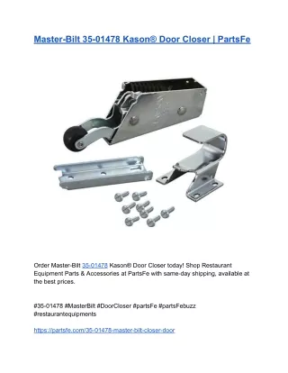 Master-Bilt 35-01478 Kason® Door Closer _ PartsFe