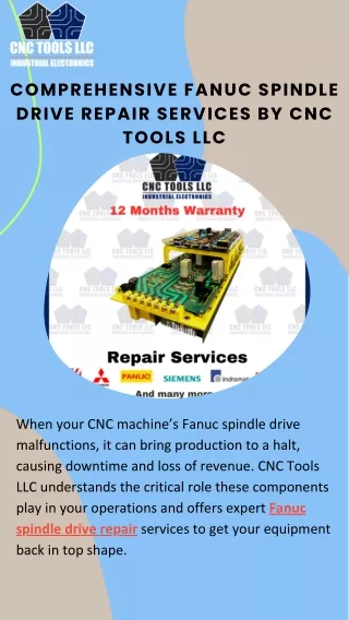 Expert Fanuc Spindle Drive Repair Services To Restore Optimal Performance