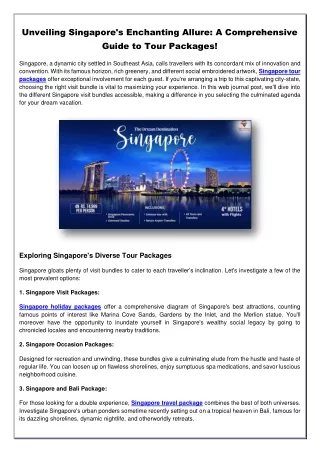 Singapore package from India