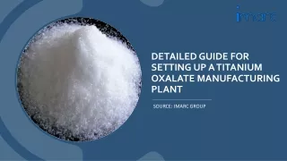 Setting Up a Titanium Oxalate Manufacturing Unit PDF