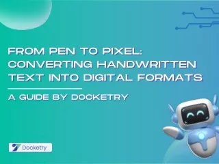 Converting Handwritten text to Digital Formats with Docketry