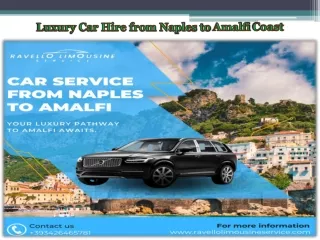 Luxury Car Hire from Naples to Amalfi Coast