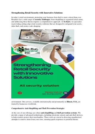 Strengthening Retail Security with Innovative Solutions