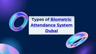 Types of Biometric Attendance System Dubai