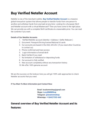 12 Ways To Reinvent Your Buy Verified Neteller Accounts