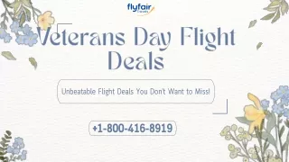 Veterans Day flight deals: Unbeatable Flight Deals You Don't Want to Miss!