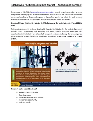 Asia-Pacific Hospital Bed Market - VynzResearch (Recovered)