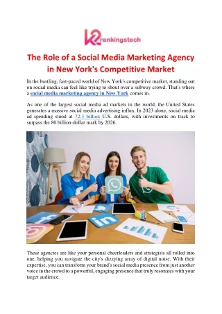 The Role of a Social Media Marketing Agency in New York's Competitive Market
