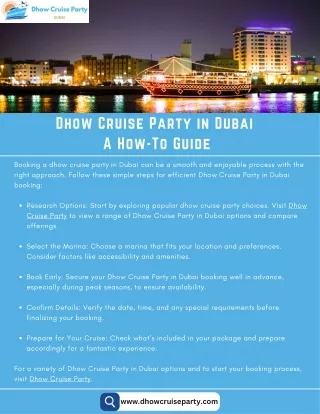 Dhow Cruise Party in Dubai  A How-To Guide