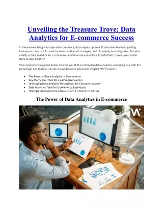 Unveiling the Treasure Trove- Data Analytics for E-commerce Success