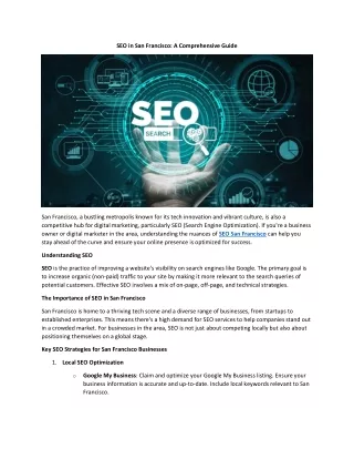 SEO in San Francisco
