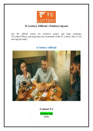 Tc Lottery Official | Tclotteryvip.net