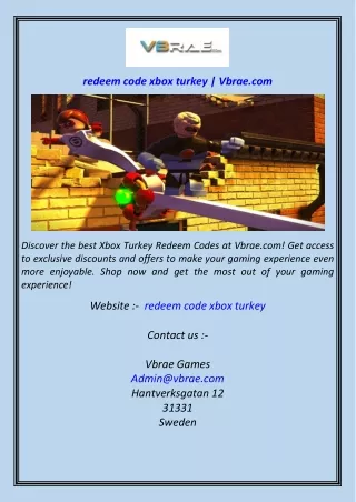 redeem code xbox turkey  Vbrae.com