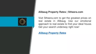 Alibaug Property Rates  Stheera.com