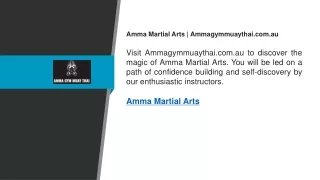 Amma Martial Arts  Ammagymmuaythai.com.au