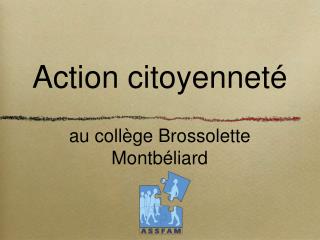 Action citoyenneté au collège Brossolette Montbéliard