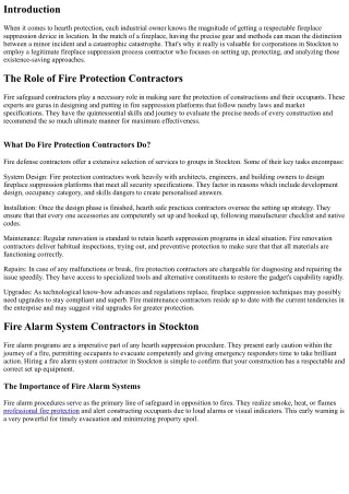 The Necessity of Hiring a Fire Suppression System Contractor in Stockton