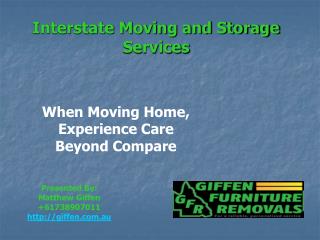 interstate moving and storage services