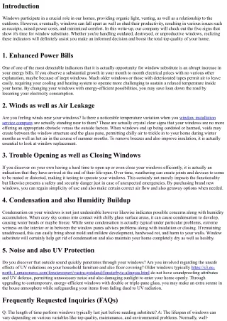 5 Indications It is actually Opportunity for Window Substitute