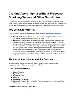 33 Crafting Aperol Spritz Without Prosecco_ Sparkling Water and Other Substitutes - Google Docs