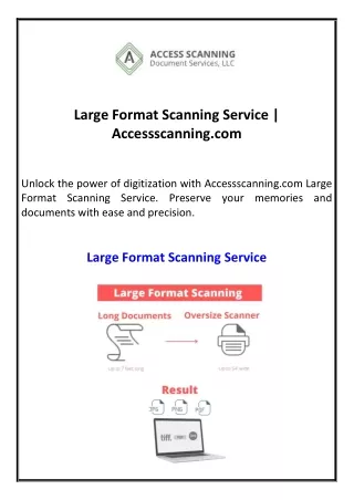 Large Format Scanning Service Accessscanning.com