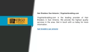 Hair Braiders San Antonio  Virgohairbraiding.com