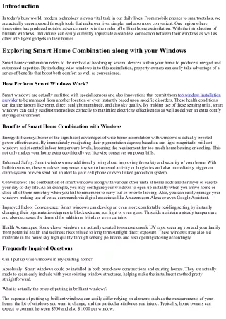 Checking Out Smart Home Assimilation with your Windows
