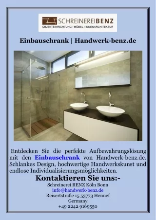 Einbauschrank  Handwerk benz.de